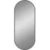 Image de vidaXL Miroir mural Noir 60x25 cm Ovale