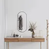 Image de vidaXL Miroir mural Noir 80x35 cm Ovale