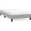 Image de vidaXL Cadre de lit Gris clair 90x200 cm Tissu