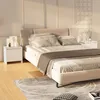 Image de vidaXL Cadre de lit Taupe 120x200 cm Tissu
