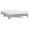 Image de vidaXL Cadre de lit Gris clair 140x190 cm Tissu