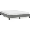 Image de vidaXL Cadre de lit Gris foncÃ© 140x190 cm Tissu
