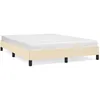 Image de vidaXL Cadre de lit CrÃ¨me 140 x 200 cm Tissu
