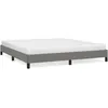Image de vidaXL Cadre de lit Gris foncÃ© 160 x 200 cm Tissu