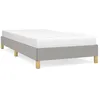 Image de vidaXL Cadre de lit Gris clair 90x200 cm Tissu