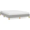 Image de vidaXL Cadre de lit Gris clair 160x200 cm Tissu