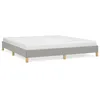 Image de vidaXL Cadre de lit Gris clair 180x200 cm Tissu