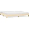 Image de vidaXL Cadre de lit CrÃ¨me 200 x 200 cm Tissu