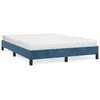 Image de vidaXL Cadre de lit Bleu foncÃ© 140x190 cm Velours