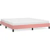 Image de vidaXL Cadre de lit Rose 160x200 cm Velours