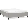 Image de vidaXL Cadre de lit Gris clair 140x200 cm Tissu