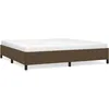 Image de vidaXL Cadre de lit Marron foncÃ© 200x200 cm Tissu