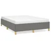 Image de vidaXL Cadre de lit Gris foncÃ© 140x190 cm Tissu