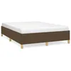 Image de vidaXL Cadre de lit Marron foncÃ© 140x190 cm Tissu