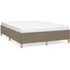 Image de vidaXL Cadre de lit Taupe 140x190 cm Tissu