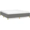 Image de vidaXL Cadre de lit Gris foncÃ© 160 x 200 cm Tissu