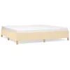 Image de vidaXL Cadre de lit CrÃ¨me 200 x 200 cm Tissu