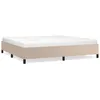 Image de vidaXL Cadre de lit Cappuccino 200x200 cm Similicuir