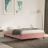 Image de vidaXL Cadre de lit sans matelas rose 140x200 cm velours