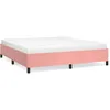 Image de vidaXL Cadre de lit Rose 160x200 cm Velours