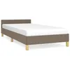 Image de vidaXL Cadre de lit avec tÃªte de lit Taupe 90x200 cm Tissu