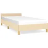 Image de vidaXL Cadre de lit avec tÃªte de lit CrÃ¨me 90x200 cm Tissu
