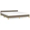 Image de vidaXL Cadre de lit avec tÃªte de lit Taupe 160x200 cm Tissu
