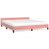 Image de vidaXL Cadre de lit avec tÃªte de lit Rose 180x200 cm Velours