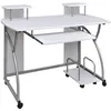 Image de vidaXL Bureau d'ordinateur Blanc 110x52x88,5 cm Bois d'ingÃ©nierie