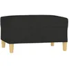 Image de vidaXL Repose-pied Noir 70x55x41 cm Tissu