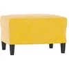Image de vidaXL Repose-pied Jaune 60x50x41 cm Velours