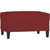 Image de vidaXL Repose-pied Rouge bordeaux 70x55x41 cm Tissu