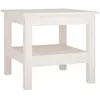 Image de vidaXL Table basse Blanc 45x45x40 cm Bois massif de pin