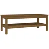 Image de vidaXL Table basse Marron miel 110x50x40 cm Bois massif de pin