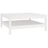 Image de vidaXL Table basse Blanc 100x100x40 cm Bois massif de pin