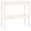 Image de vidaXL Table console Blanc 80x40x75 cm Bois de pin solide