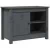 Image de vidaXL Meuble TV Gris 70x36,5x52 cm Bois de pin massif