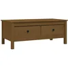Image de vidaXL Table basse Marron miel 100x50x40 cm Bois massif de pin