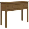 Image de vidaXL Table console Marron miel 100x35x75 cm Bois massif de pin