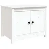 Image de vidaXL Table basse Blanc 71x49x55 cm Bois massif de pin