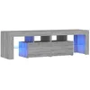 Image de vidaXL Meuble TV avec lumiÃ¨res LED Sonoma gris 140x36,5x40 cm