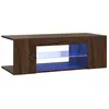 Image de vidaXL Meuble TV avec lumiÃ¨res LED ChÃªne marron 90x39x30 cm
