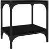 Image de vidaXL Meuble TV Noir 40x33x41 cm Bois d'ingÃ©nierie et acier