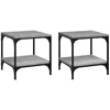 Image de vidaXL Tables d'appoint 2pcs Sonoma gris 40x40x40 cm Bois d'ingÃ©nierie