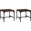 Image de vidaXL Tables d'appoint 2 pcs ChÃªne marron 40x40x35 cm Bois ingÃ©nierie
