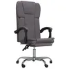 Image de vidaXL Fauteuil inclinable de bureau Gris Similicuir