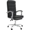 Image de vidaXL Fauteuil inclinable de bureau Noir Similicuir