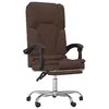 Image de vidaXL Fauteuil de massage inclinable de bureau Marron Similicuir