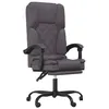 Image de vidaXL Fauteuil de massage inclinable de bureau Gris Similicuir