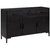 Image de vidaXL Buffet Noir 110x35x70 cm Bois de pin massif recyclÃ©